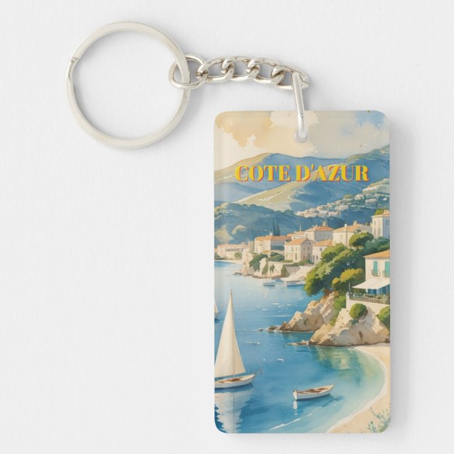 Vintager Stil Cote D'Azur Schlüsselanhänger (Vorderseite)
