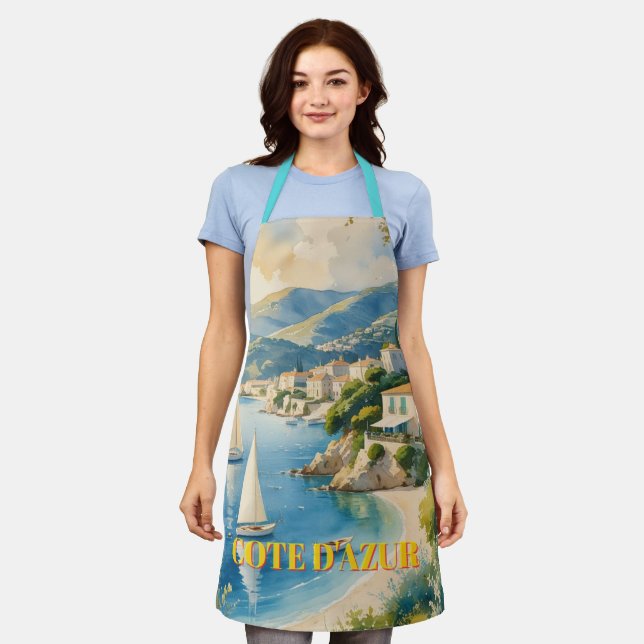 Vintager Stil Cote D'Azur Schürze (Getragen)