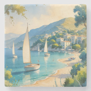 Vintager Stil Cote D'Azur Steinuntersetzer
