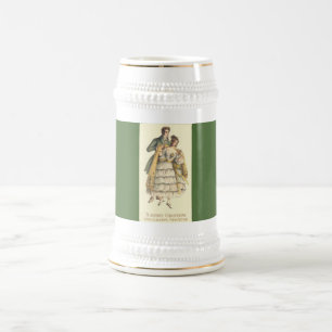 Vintager Stil Couple Viktorianischer Weihnachtsste Bierglas