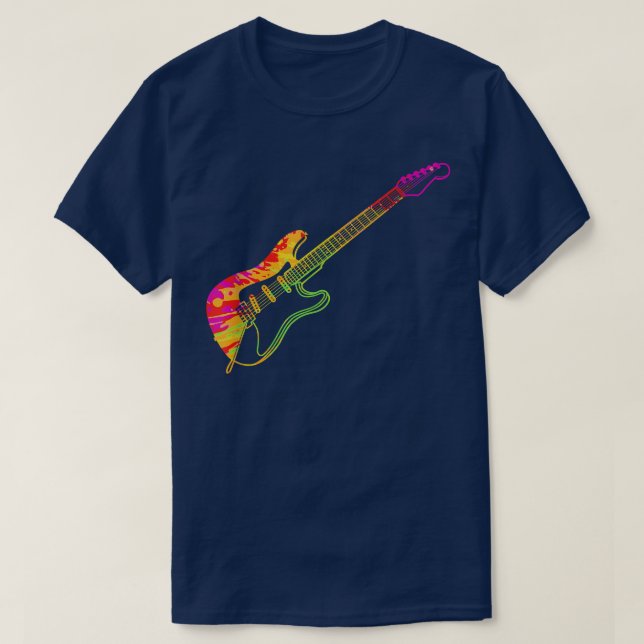 Vintager Stil der elektrischen Gitarre T-Shirt (Design vorne)