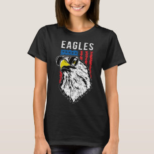 Vintager Stil Eagles fliegen Sonnenbrille American T-Shirt