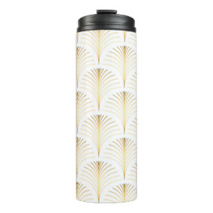 Vintager Stil elegante Blumenkunst Deko wiederhole Thermosbecher
