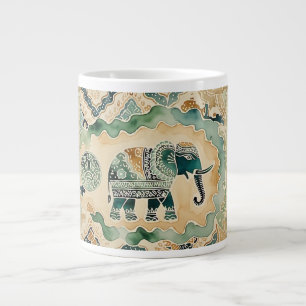 Vintager Stil, Elephant Batik Soul Jumbo-Tasse