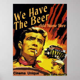 Vintager Stil Fake Kino, Text bearbeiten Poster