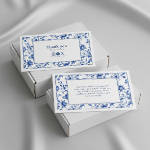 Vintager Stil floral delsoftware social danke Begleitkarte