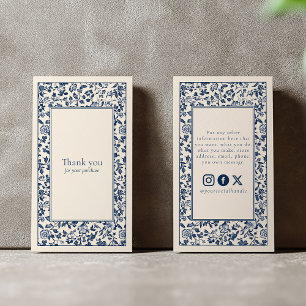 Vintager Stil floralen Rahmen soziale Dankeschön a Begleitkarte