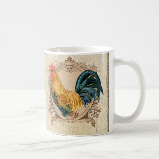Vintager Stil Französisch Land Rustikale Barroster Kaffeetasse (Rechts)