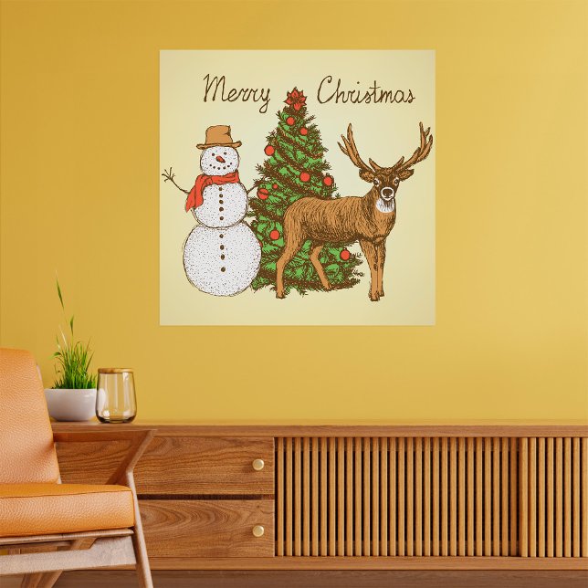 Vintager Stil Frohe Weihnachten Poster (Von Creator hochgeladen)