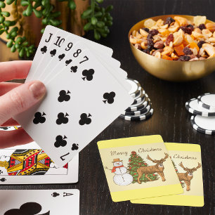 Vintager Stil Frohe Weihnachten Spielkarten