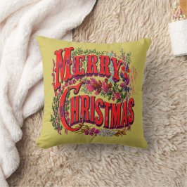 Vintager Stil Frohe Weihnachtsfeiertage Gruß Kissen