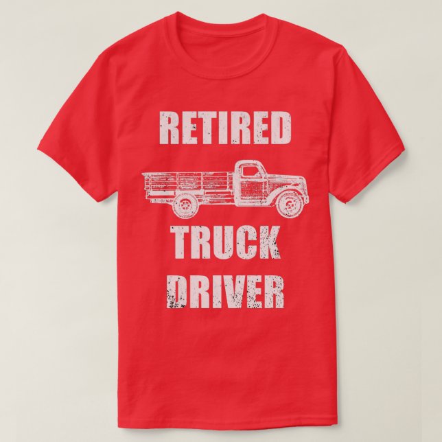 Vintager Stil für LKW-Fahrer T-Shirt (Design vorne)