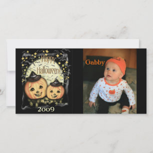 Vintager Stil Halloween Custom Foto Card Feiertagskarte