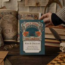 Vintager Stil Halloween Einladung dunkle Weisheit