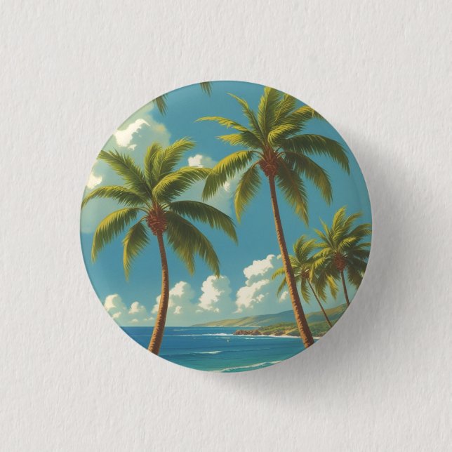 Vintager Stil Hawaii Reise Aloha Von Hawaii Button (Vorderseite)