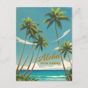 Vintager Stil Hawaii Reise Aloha Von Hawaii Postkarte