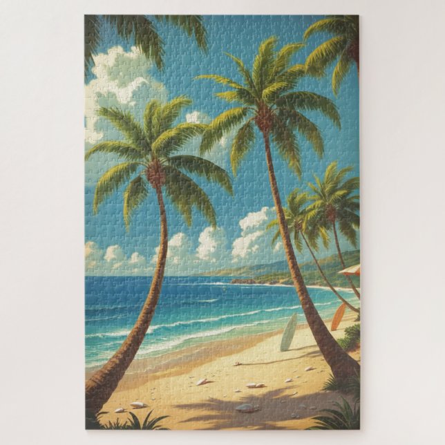 Vintager Stil Hawaii Reise Aloha Von Hawaii Puzzle (Vertikal)