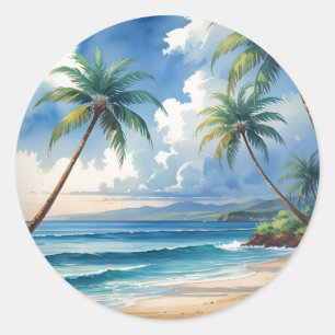 Vintager Stil Hawaii Reise Aloha Von Hawaii Runder Aufkleber