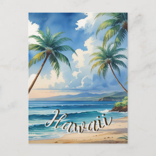 Vintager Stil Hawaii Reiseküste Blue Sea Feiertagspostkarte