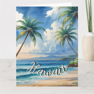 Vintager Stil Hawaii Reiseküste Blue Sea Karte