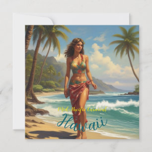 Vintager Stil Hawaiian Travel Honolulu Mittelpazif