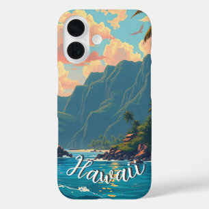 Vintager Stil Hawaiian Travel Honolulu Mittelpazif iPhone 16 Hülle