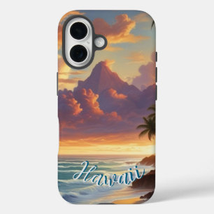 Vintager Stil Hawaiian Travel Honolulu Mittelpazif iPhone 16 Hülle