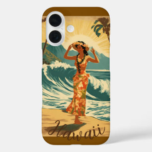 Vintager Stil Hawaiian Travel Honolulu Mittelpazif iPhone 16 Hülle