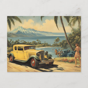 Vintager Stil Hawaiian Travel Honolulu Mittelpazif Feiertagspostkarte