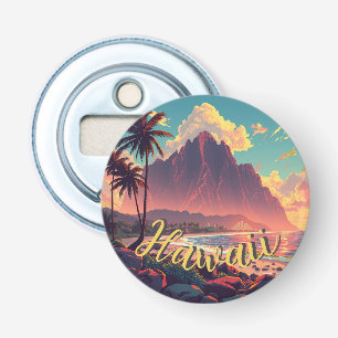 Vintager Stil Hawaiian Travel Honolulu Mittelpazif Flaschenöffner