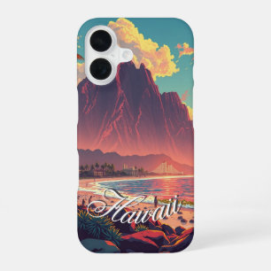 Vintager Stil Hawaiian Travel Honolulu Mittelpazif iPhone 16 Hülle