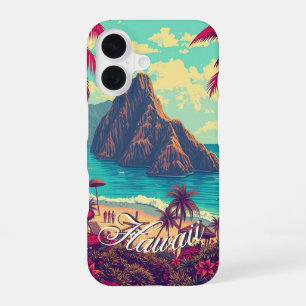 Vintager Stil Hawaiian Travel Honolulu Mittelpazif iPhone 16 Hülle