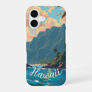 Vintager Stil Hawaiian Travel Honolulu Mittelpazif iPhone 16 Hülle