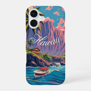 Vintager Stil Hawaiian Travel Honolulu Mittelpazif iPhone 16 Hülle