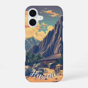 Vintager Stil Hawaiian Travel Honolulu Mittelpazif iPhone 16 Hülle