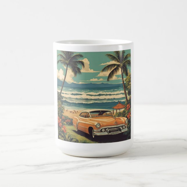 Vintager Stil Hawaiian Travel Honolulu Mittelpazif Kaffeetasse (Mittel)