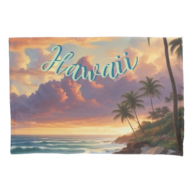 Vintager Stil Hawaiian Travel Honolulu Mittelpazif Kissenbezug (Vorderseite)