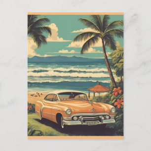 Vintager Stil Hawaiian Travel Honolulu Mittelpazif Postkarte
