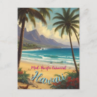 Vintager Stil Hawaiian Travel Honolulu Mittelpazif