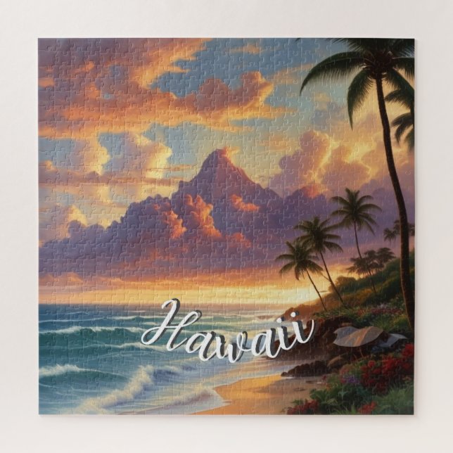 Vintager Stil Hawaiian Travel Honolulu Mittelpazif Puzzle (Vertikal)