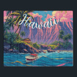 Vintager Stil Hawaiian Travel Honolulu Mittelpazif Puzzle<br><div class="desc">Hula Girl - Karneval - Aloha Honolulu Karibik Kunstwerke - Vintage hawaiianische Werbung</div>