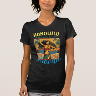 Vintager Stil Hawaiian Travel Honolulu Mittelpazif T-Shirt