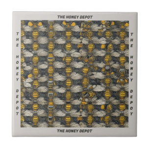 Vintager Stil HoneyBee Muster Name Keramik Tile Fliese