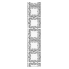 Vintager Stil in Schwarz und Weiß Kurzer Tischläufer