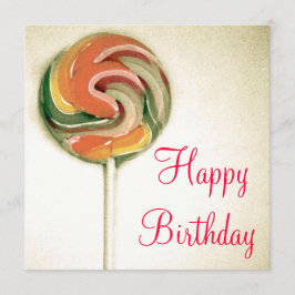 VINTAGER STIL "LOLLIPOP" BIRTHDAKARTE IN FARBE KARTE