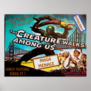 Vintager Stil, MAGA-Bedrohung, Poster