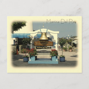 Vintager Stil Marina del Rey Postcard! Postkarte