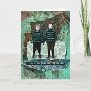 Vintager Stil Mixed-Media-Look Grußkarte Dankeskarte
