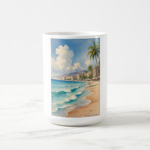 Vintager Stil Monte Carlo Beach Travel Kaffeetasse