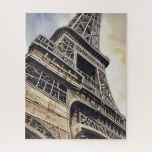 Vintager Stil Nah-up Eiffelturm Paris Reisen Puzzle